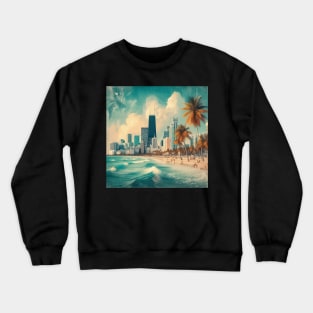 Miami Florida Impressionism Painting Crewneck Sweatshirt